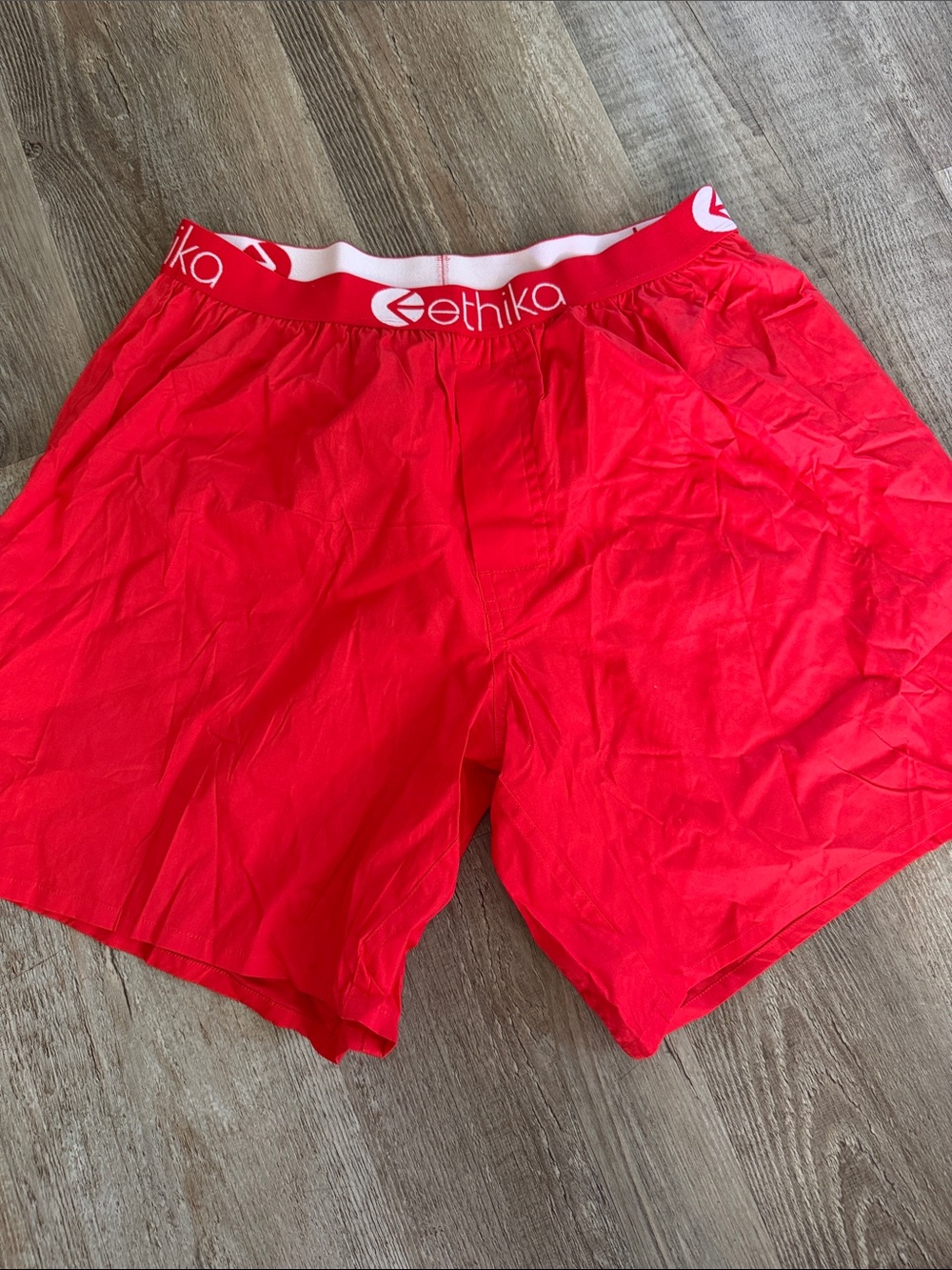 ethika | Red Men’s Performance Boxer Briefs with Logo Waistband